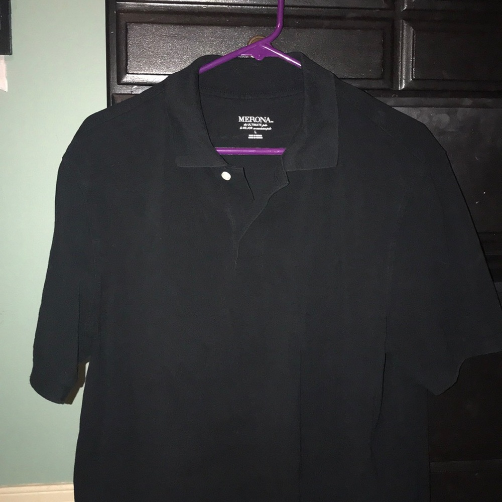 Black collar shirt
